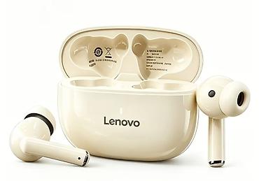 mikrafon: Yeni Simsiz (Bluetooth) Qulaqcıqlar, Lenovo, rəng - Bej — 2