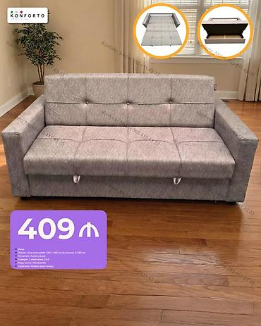 Divan – açılıb-bağlanan, altı bazalı - Ölçülər (açıq vəziyyətdə