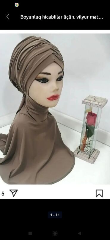 elif hicab instagram: Boyunluq və papaq. materiali vilyur hicablılar üçün 20 Yanvarda