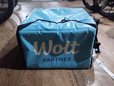 Wolt Partner termo çantası - Rəng: mavi, “Wolt Partner” loqosu -