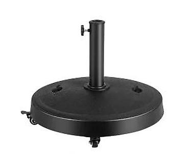 Suncobrani, tende i paviljoni: Postolje za baštenski suncobran sa točkićima – crno - Tip: baza za — 17