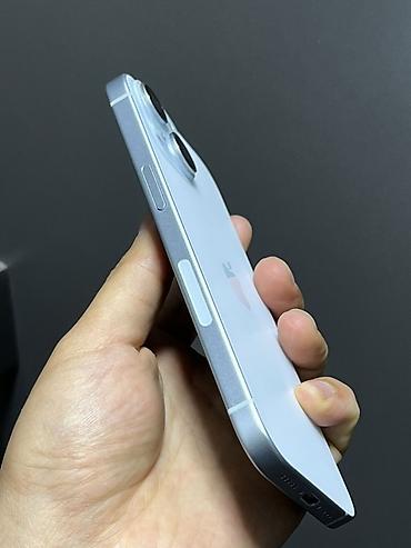 Apple iPhone: IPhone 15, Б/у, 128 ГБ, Голубой, Чехол, 92 % — 7