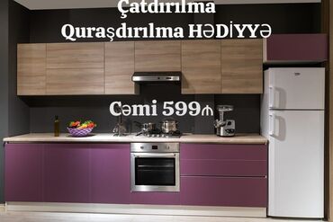 metbext ucun: *Yeni MƏTBƏX mebeli*‼️ Sifarişlə BİZDƏN ALIN RAZI QALIN👍 QİYMƏT 599₼