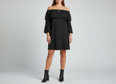 czarne sandały na koturnie born2be: H&M, Сукня жіноча, розмір 2XL