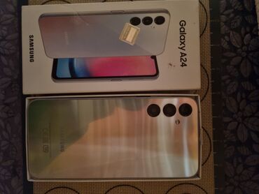 чехол samsung i9100: Samsung Galaxy A24 4G, 128 GB, rəng - Boz, İki sim kartlı