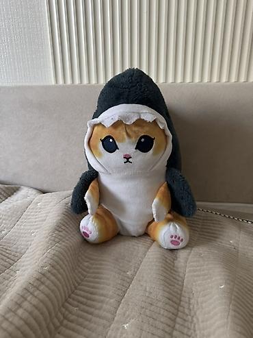 Игрушки: Б/У отвечу быстроМягкая игрушка «Котик в костюме акулы» - — 1