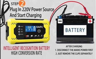 Auto oprema: Inteligentni PUNJAČ akumulatora 12v 6A, LCD displej • Kapacitet — 8