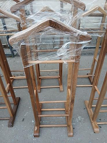 cay servizi: Taxta geyim dayağı (valet stand) - Material: təbii ağac, hamar — 7