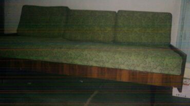 советский диван софа: Диван-кровать, цвет - Зеленый, Б/у