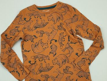 beżowy ażurowy sweterek: Bluza, Little kids, 9 lat, 128-134 cm, stan - Bardzo dobry
