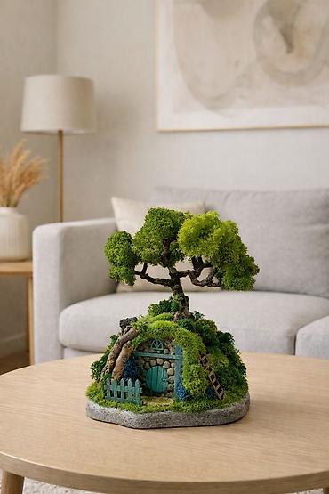 Декоративные цветы: Деревья-бонсай из натурального стабилизированного мха🌳 -это — 51