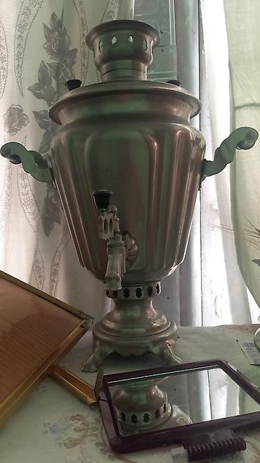 x 5: Klassik metal samovar - Material: tam metal gövdə, dekorativ relyefli — 1