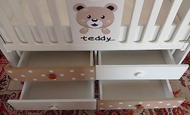 lay lay matras: Aymini “Teddy” uşaq beşiyi - Rəng: ağ və bej tonlarında, ön paneldə — 2