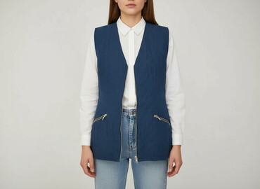 kurtka puchowa damska z kapturem reserved: Miaoni, Women`s waistcoat, size S