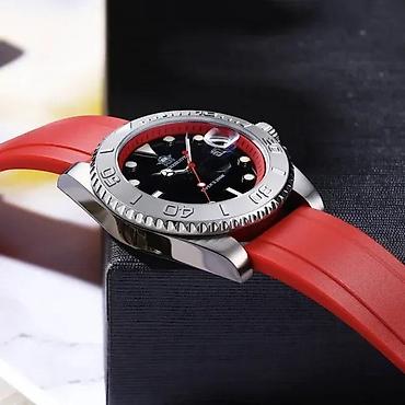 Ručni satovi: ADDIESDIVE AD2040 - 41mm - Crvena- Rolex YACHT-MASTER Homage Potpuno — 1