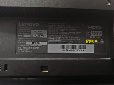 Elektronika: Lenovo ThinkVision S24e-10 monitor - Ekran: 23.8" (24") Full HD — 6