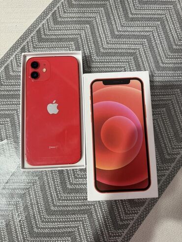 старые кнопочные телефоны: IPhone 12, Б/у, 128 ГБ, Красный, Защитное стекло, Чехол, Коробка, 100 %