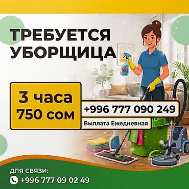 подработка кант: Требуется Уборщик, Оплата: Ежедневно — 1