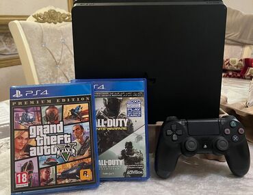 игры на ps4: Ps4 1TB Yenidir çox az istifadə olunub, içərisində 2oyun var