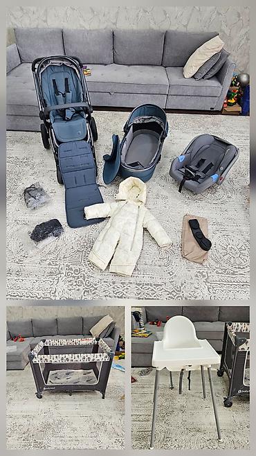 Коляски: Коляска, Anex, цвет - Голубой, Б/у, Самовывоз — 1