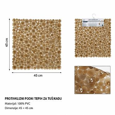 KMT Prozirna smeđa prostirka za kupanje na točkice 3280062 - Tip