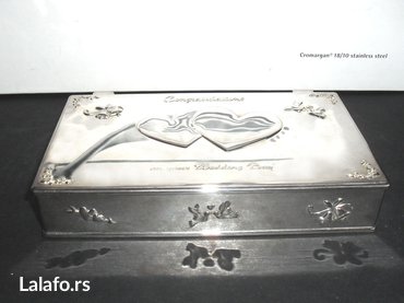 Svadbena oprema: Posrebrena kutija posrebrena kutija za pare za svadbu, sa raskošnim