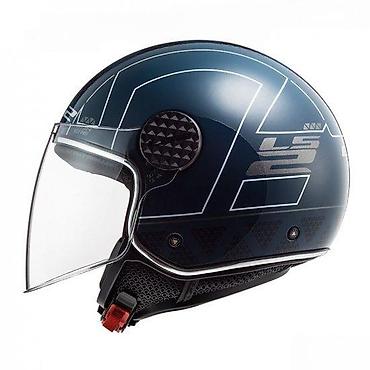 sadale: Otvorena moto kaciga sa vizirom – tamnoplava grafika - Tip — 5