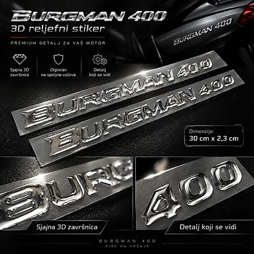 Suzuki Burgman 400 3D Oznake – Hrom Stikeri - 2618 Osvežite izgled na lalafo.rs Suzuki Burgman 400 3D Oznake – Hrom Stikeri - 2618 Osvežite izgled