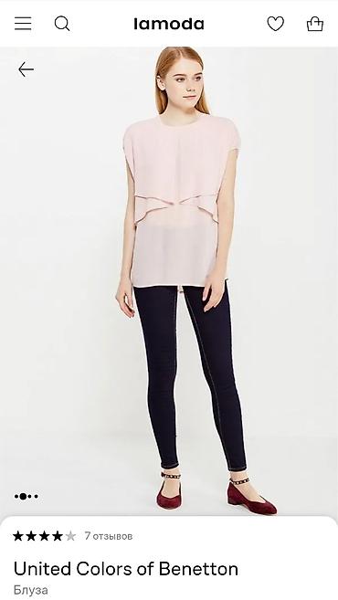 united: Блуза United Colors of Benetton выполнена из струящейся вискозы — 3