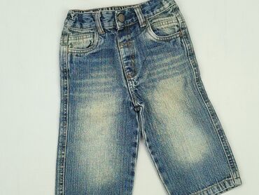 białe spodnie zimą: Denim pants, Next, 3-6 months, condition - Good