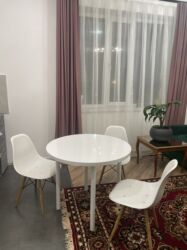 стол кухонные: Ашкана үчүн үстөл, Колдонулган, Тегерек, Бүктөлбөгөн