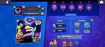 Aksesuarlar: Brawl Stars hesabı – yüksək səviyyəli, tam dolu - Kupa yolu: 65.556 — 2