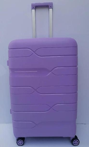Putni koferi i torbe: Tvrdi kofer na točkiće – ljubičasti - Materijal: čvrsta ABS/plastična — 2