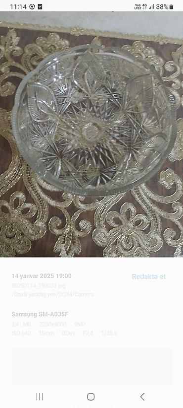 xrustal stekan: Meyve qabi.Tezedi.Turkiye xrustalidi.15 manat — 3