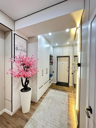квартира 2 комнат жибек жолу: 2 комнаты, 77 м², Элитка, 6 этаж, Дизайнерский ремонт