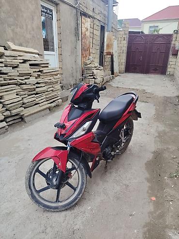 Мопеды, скутеры: Qırmızı-rəngli şəhər tipli motosiklet – “Cub”/underbone stilində — 1