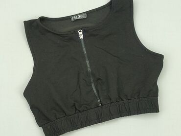 czarne t shirty damskie w serek: Top XL (EU 42), condition - Very good