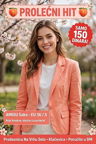 esmara haljina: AMISU ženski sako – veličina EU 36 / S - Boja: breskva, idealna za — 1