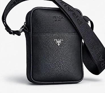 terrex: Prada kožna crossbody torbica (mini vertikalni model) - Materijal — 1