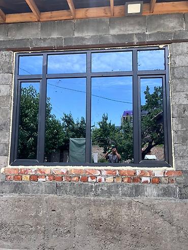 Окна и комплектующие: Алюминиевое панорамное окно с зеркальными стеклопакетами - — 1