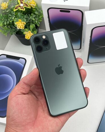 Apple iPhone: IPhone 11 Pro, Б/у, 256 ГБ, Зеленый, Зарядное устройство, Чехол, 76 %