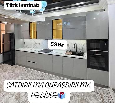 кухонная мебель в баку цены: *yeni mətbəx mebeli 3sm cəmi 599₼ ƏN UCUZ BİZDƏ😍 ‼️* Sifarişlə istəsəz — 1