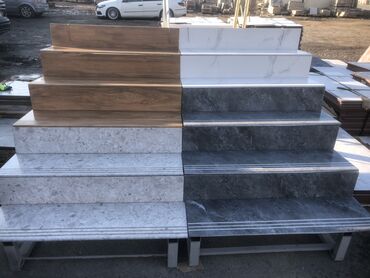 Mərmər: Mərmər və keramoqranit pilləkən örtükləri 010-315-51-04 - Material — 1