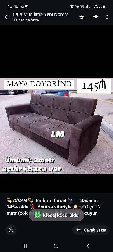 Sifarişlə mebel: Divan, Qonaq otağı üçün, Bazalı, Açılan, Kitab — 2