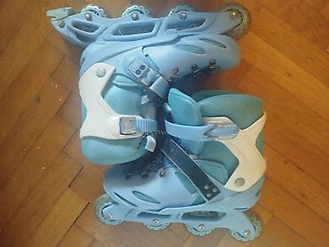 Roleri i rolšue: Podesivi roleri 36-39 plavi,tockici za rolere - ko novi Deciji — 8