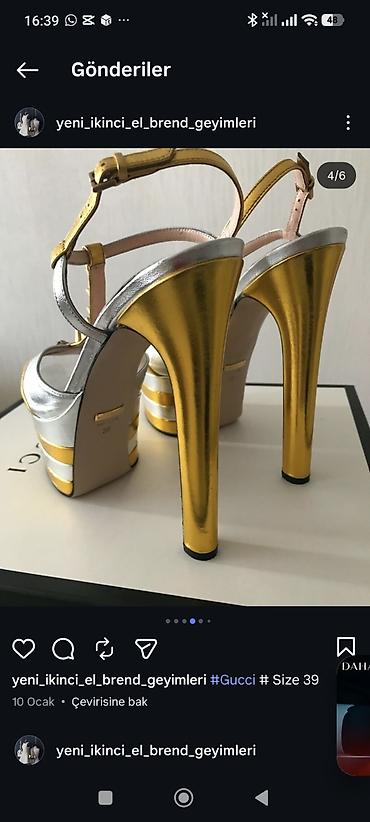 Basanoşka və səndəllər: Gucci qadın platforma sandal – ölçü 39 - Model: Açıq burunlu — 3