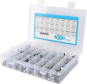 Kondansator Dəsti – 500 ədəd, 24 çeşid (Elektrolitik) Dəstin tərkibi