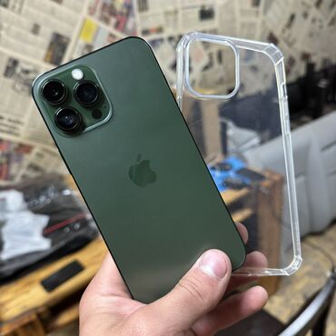 айфон 13 за 30 тысяч: IPhone 13 Pro Max, Б/у, 128 ГБ, Alpine Green, Зарядное устройство, Защитное стекло, Кабель, 100 %