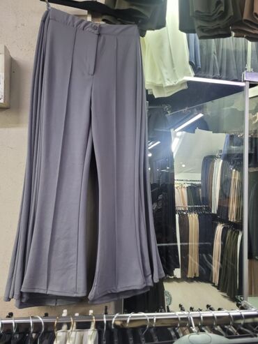 Qadın şalvarları: Qadın şalvari - Model: Qeniş kəsimli, ətək effektli şalvar (palazzo — 3