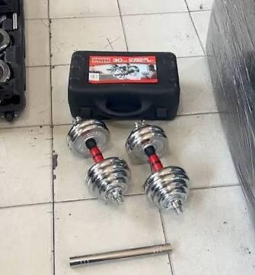 ştanq daşları: Məhsul: York Fitness 30 kq Chrome Dumbbell Set - Xrom örtüklü dəmir — 3